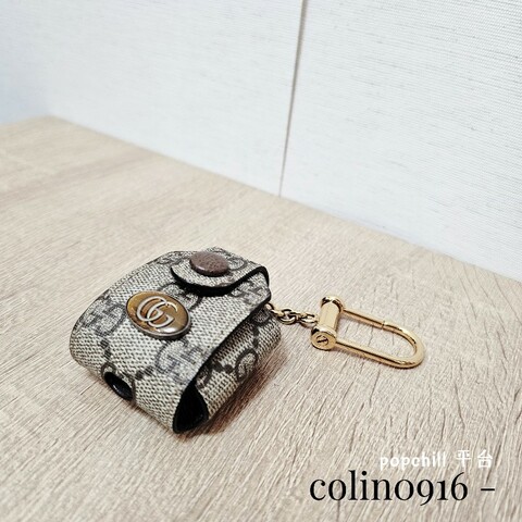 [絕版好物❣️] Gucci 老花金釦Airpods1代2代耳機套/吊飾