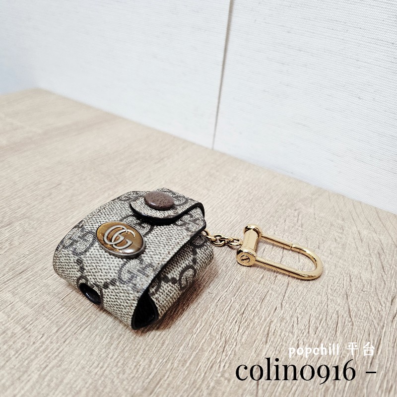 [絕版好物❣️] Gucci 老花金釦Airpods1代2代耳機套/吊飾-0