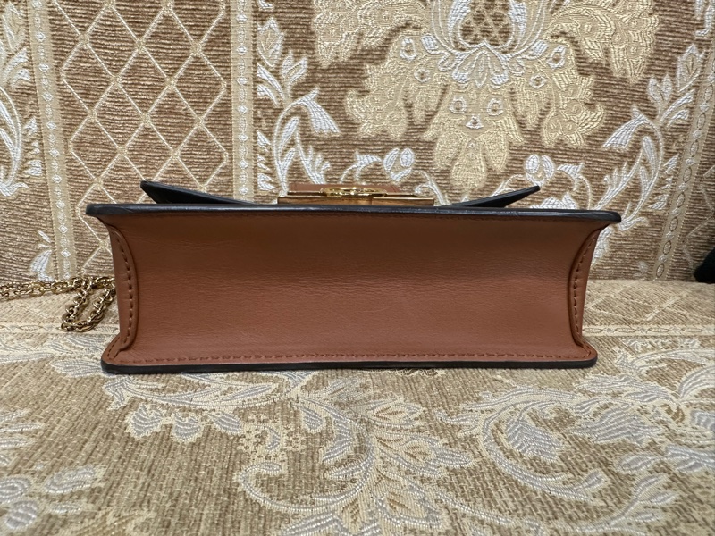 LV 雙色原花Dauphine金釦WOC斜背鏈包 M68746-4