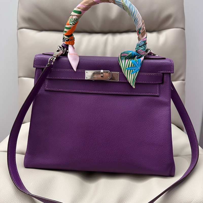 Hermes Kelly 28 正方形H刻收藏等級！這是 老工坊時期的手縫風格-11