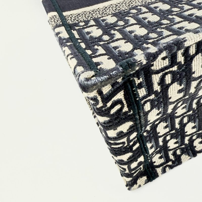 CHRISTIAN DIOR - 深藍Oblique刺繡帆布BookTote托特包-9