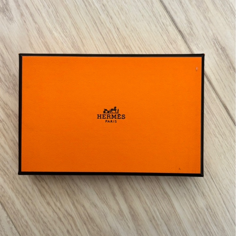 全新 HERMES Calvi Duo冰川白色全皮卡夾 零錢包-1