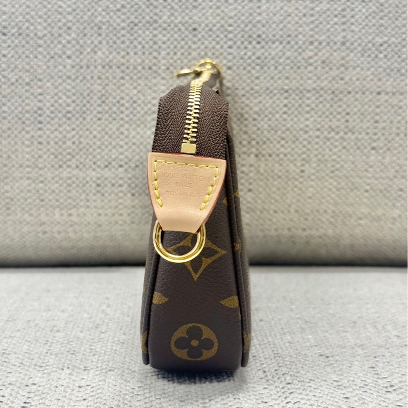 LOUIS VIUTTON 路易威登 麻將包Pochette Accessoires 塗層帆布 金扣 女款 斜背包 手提包 單肩包-7