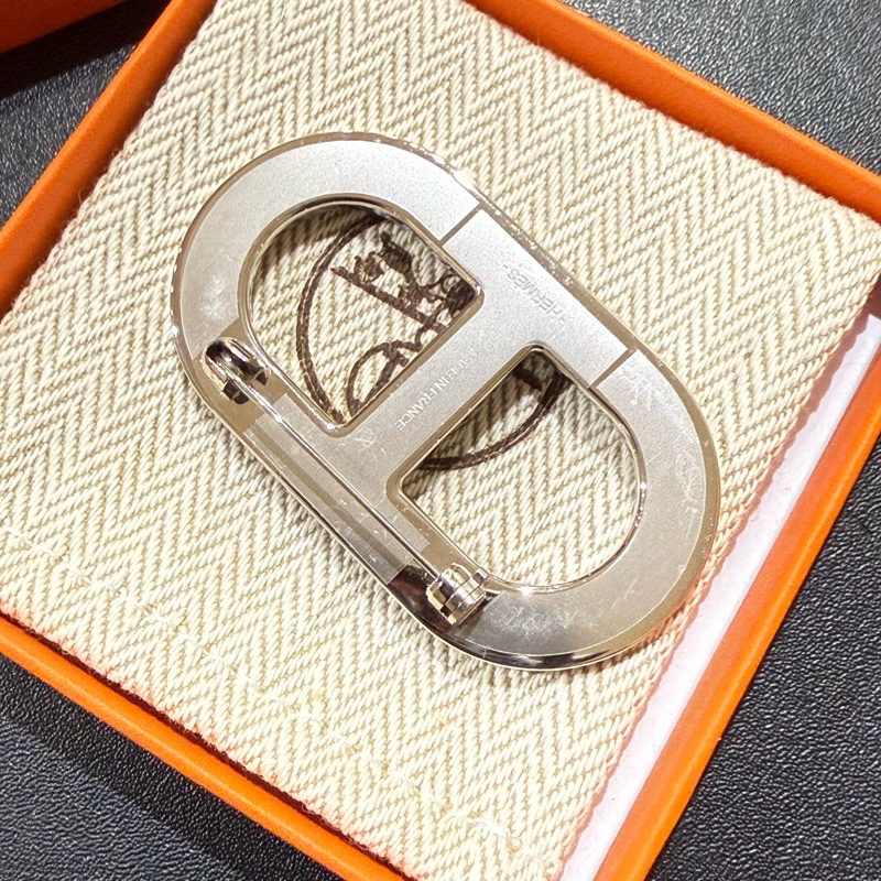 Hermes 黑色 豬鼻 胸針 心口針 Brooch-1