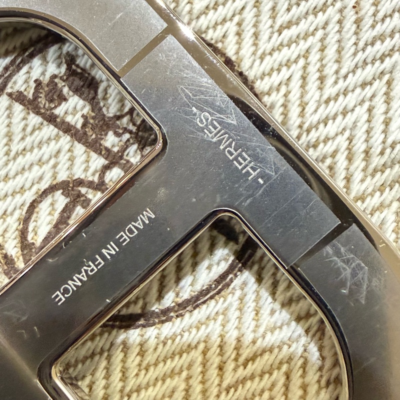 Hermes 黑色 豬鼻 胸針 心口針 Brooch-2