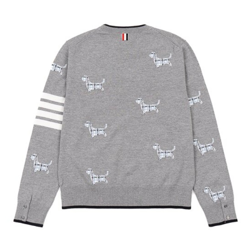 Thom Browne Hector 臘腸犬圖案灰色毛衣 2 碼-1