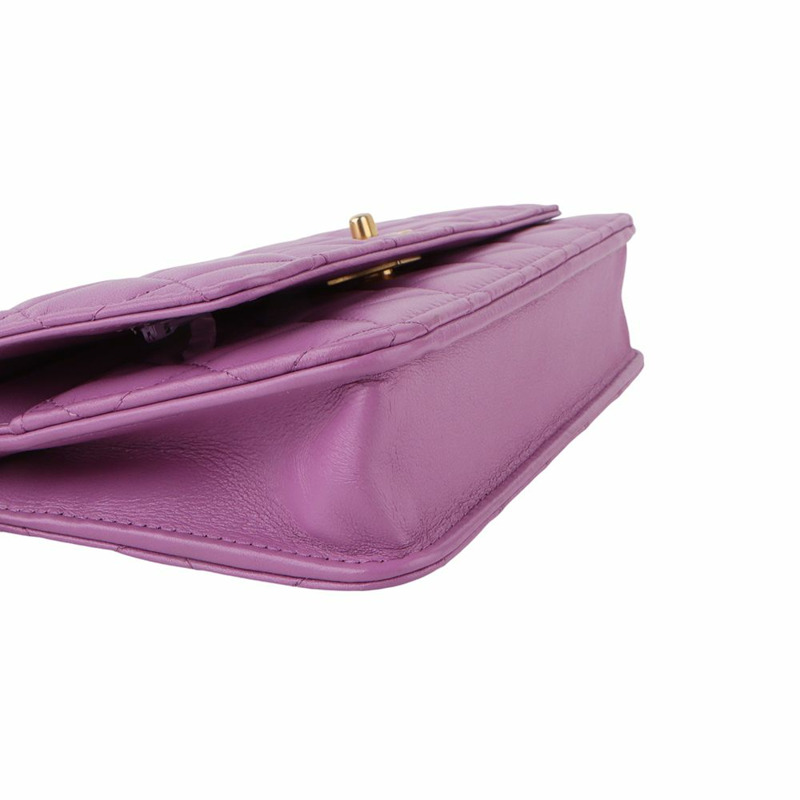 【包稅】CHANEL AP1450 羊皮經典 WOC 金珠鍊斜背包-4