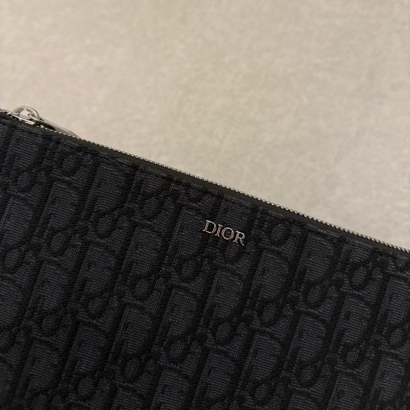 Dior一字老花手拿包-8