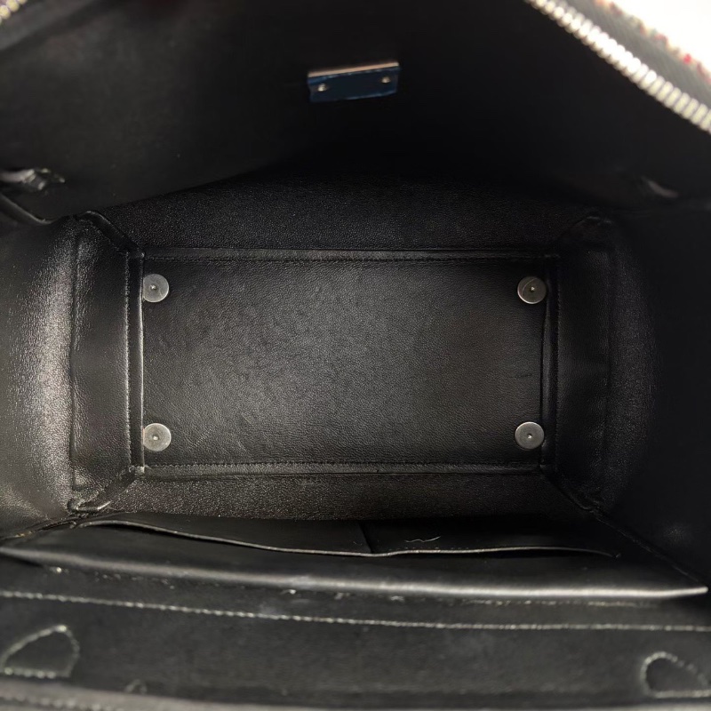 Celine限量毛呢拼接Belt鯰魚包中號30*22*17 99新配件塵袋-2