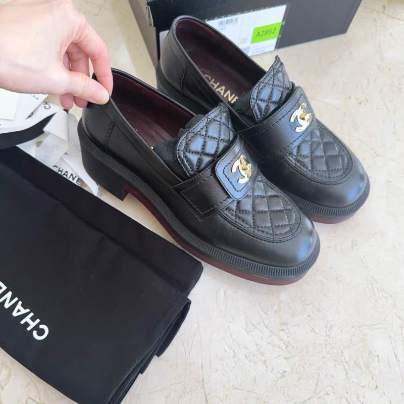 98新 香奈兒Chanel 樂福鞋 菱格紋書包扣 37碼-0