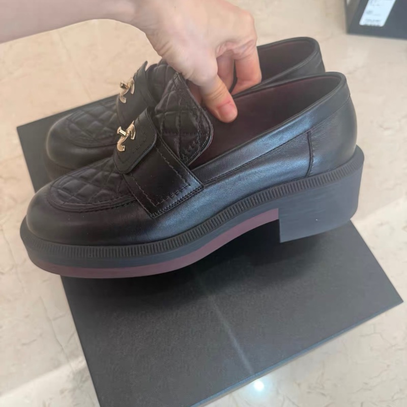 98新 香奈兒Chanel 樂福鞋 菱格紋書包扣 37碼-3