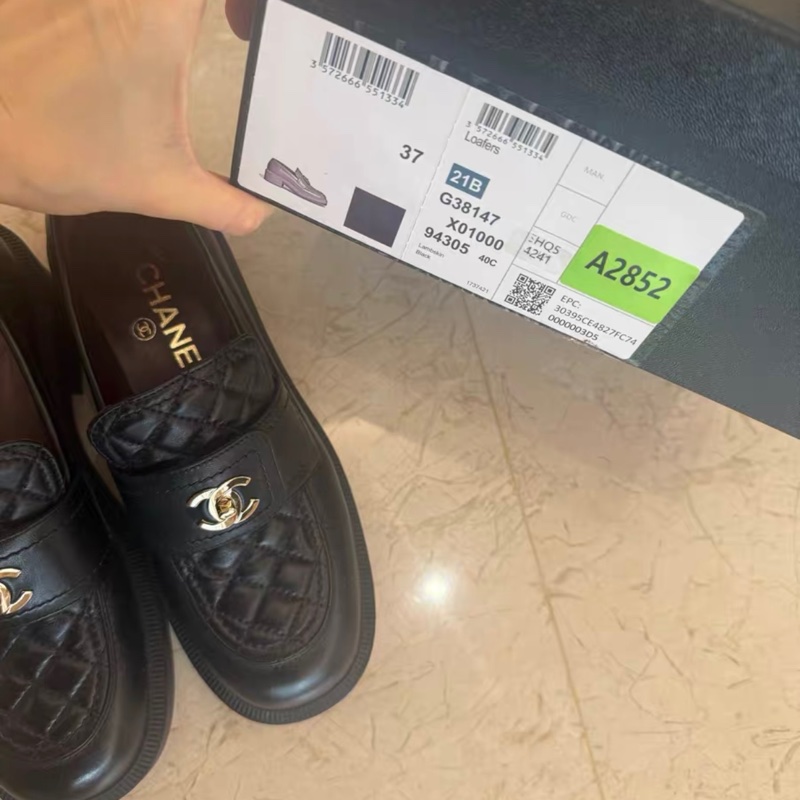 98新 香奈兒Chanel 樂福鞋 菱格紋書包扣 37碼-6