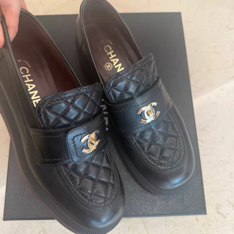 98新 香奈兒Chanel 樂福鞋 菱格紋書包扣 37碼-9