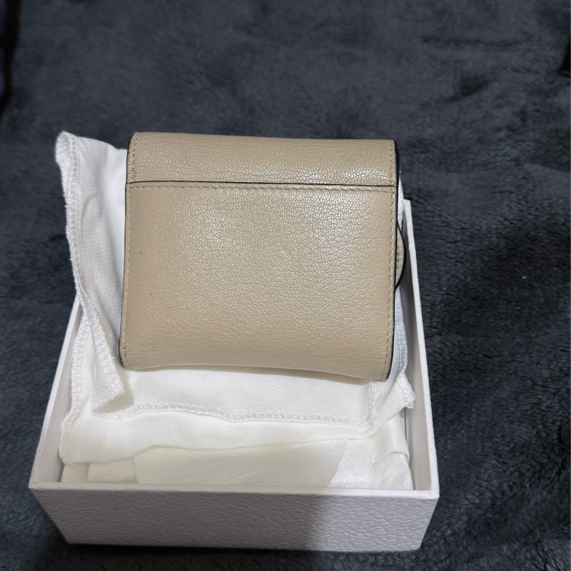 Dior Saddle Lotus 奶茶色三折短夾-1