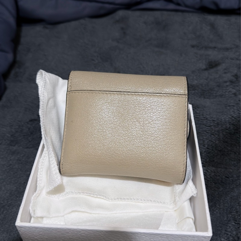 Dior Saddle Lotus 奶茶色三折短夾-6