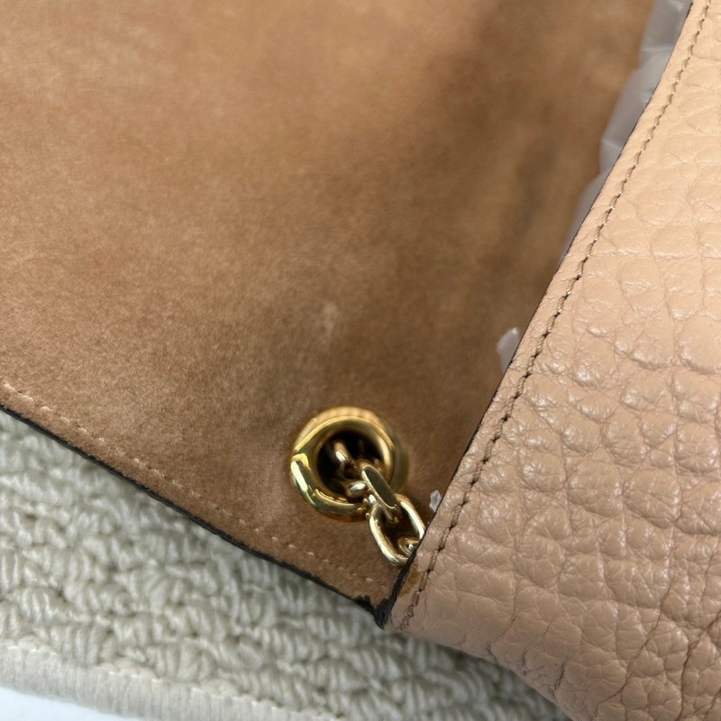 Burberry經典駝色牛皮單肩包  荔枝紋牛皮材質 金屬搭扣裝飾 盡顯優雅 適合日常搭配 尺寸適中 輕鬆攜帶-30