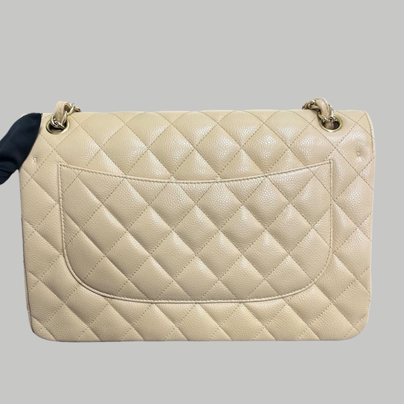 Chanel Caviar Jumbo奶茶色-1