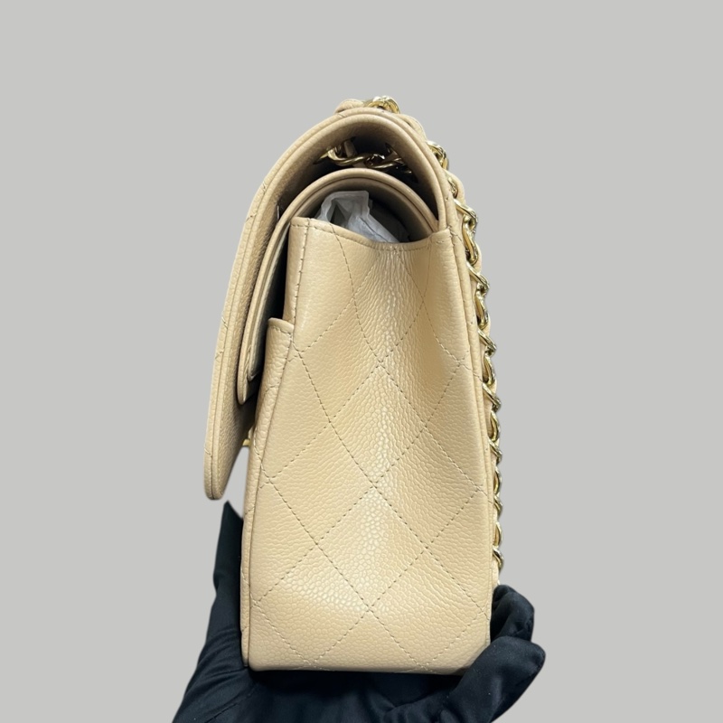 Chanel Caviar Jumbo奶茶色-2