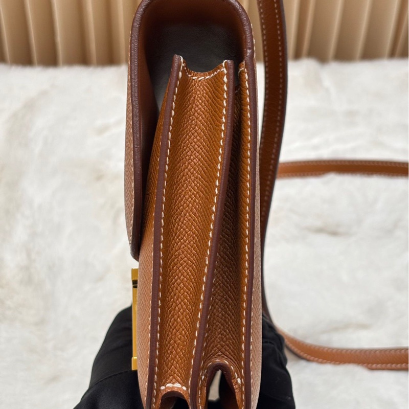 99 新閒置新愛馬仕康康mini 19金棕金扣-2