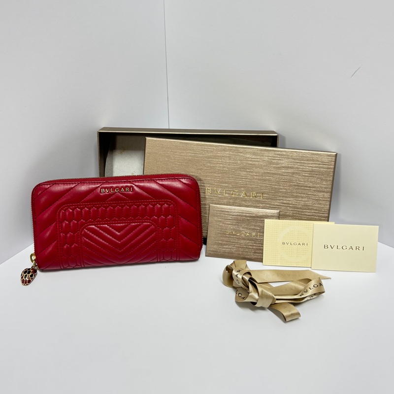 【極新全配🎁】 BVLGARI 寶格麗 琺瑯蛇頭 經典款長夾（專櫃35,600）-1