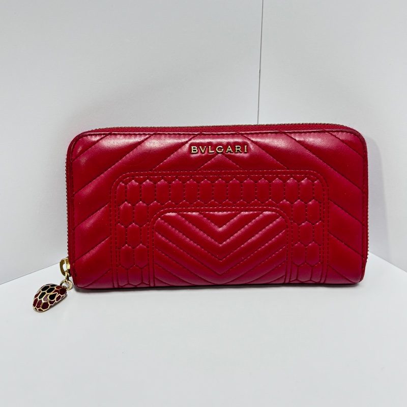 【極新全配🎁】 BVLGARI 寶格麗 琺瑯蛇頭 經典款長夾（專櫃35,600）-4