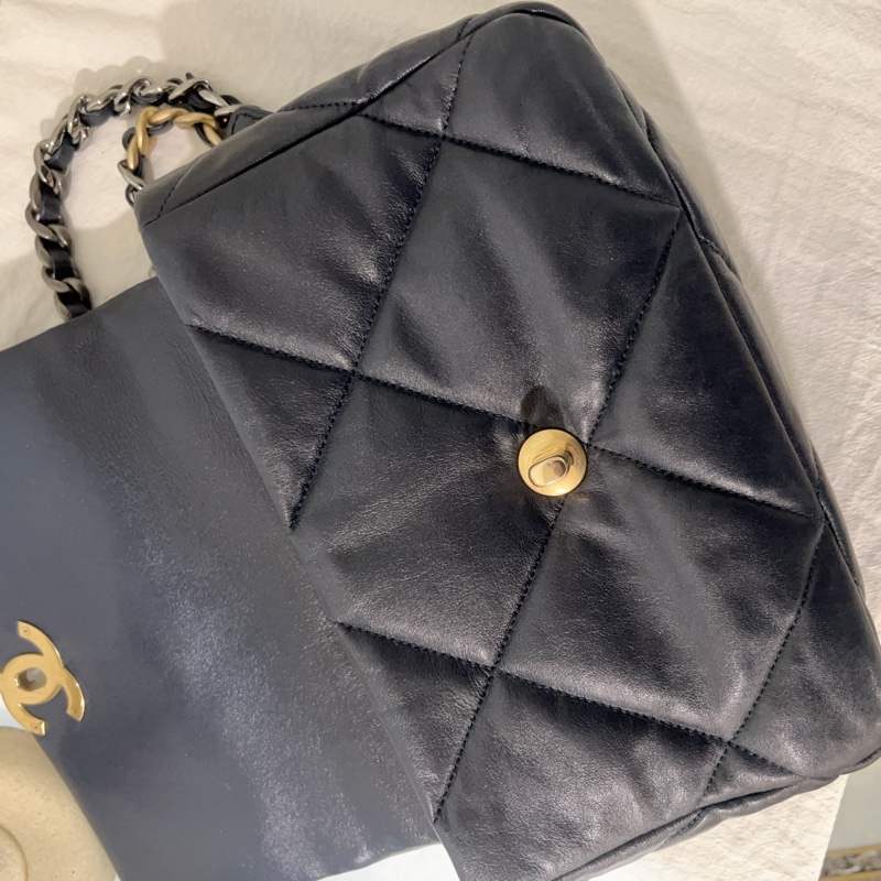 ෆ Chanel 19bag深藍色-10