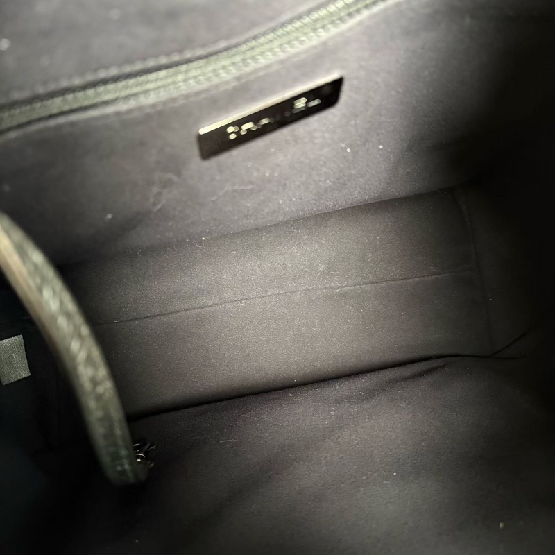 Chanel 鰐魚壓紋抽繩後背包27*33*15 99新配件塵袋-2