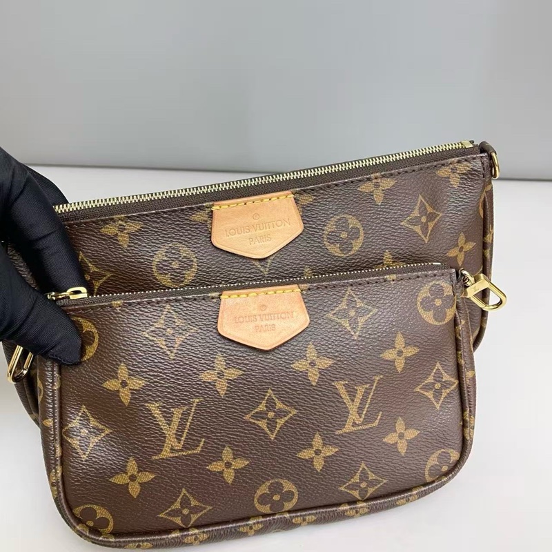 LV路易威登 老花粉肩带 五合一-1