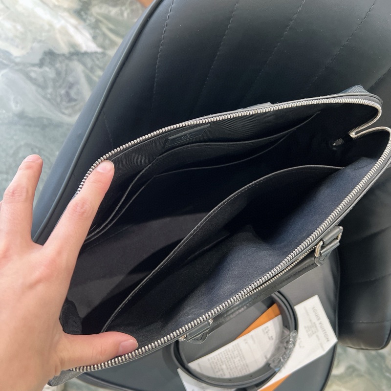 97新LV路易威登棋盤格男士公文包手提包-6