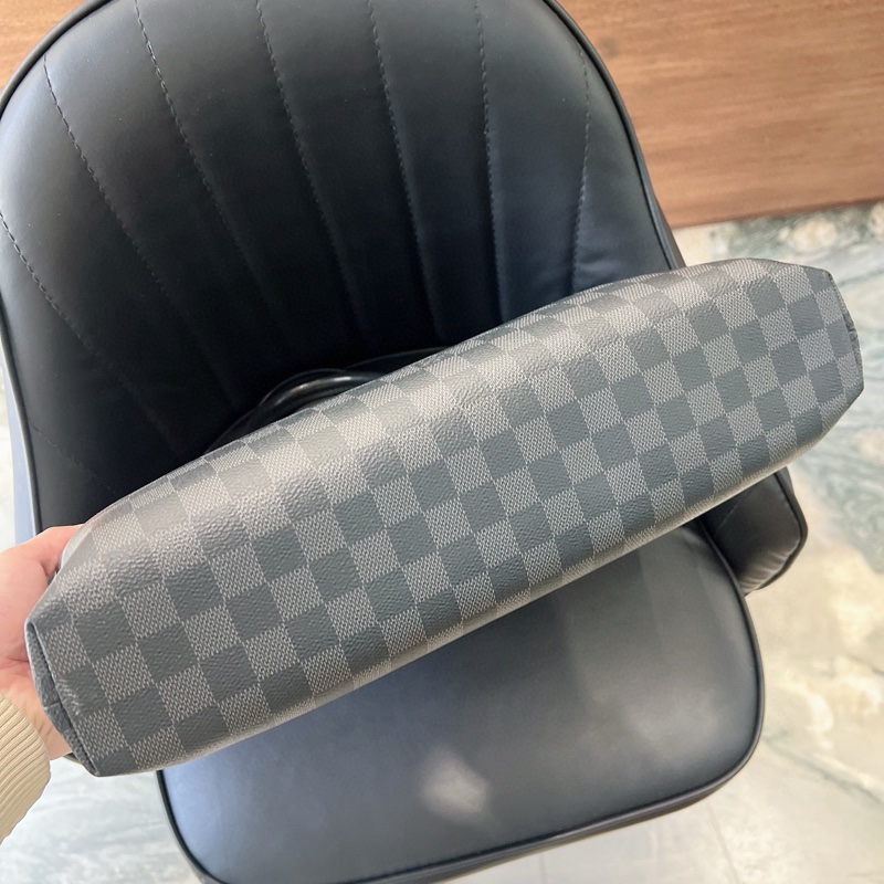 97新LV路易威登棋盤格男士公文包手提包-9