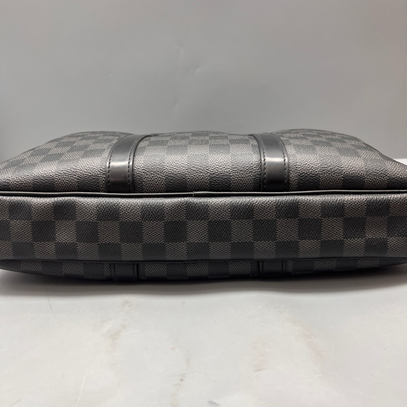 LV 97新 黑棋盘格手提公文包-12