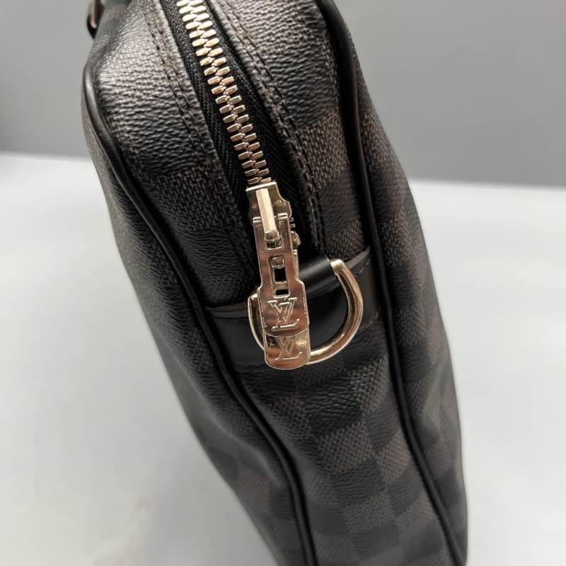 LV 97新 黑棋盘格手提公文包-16