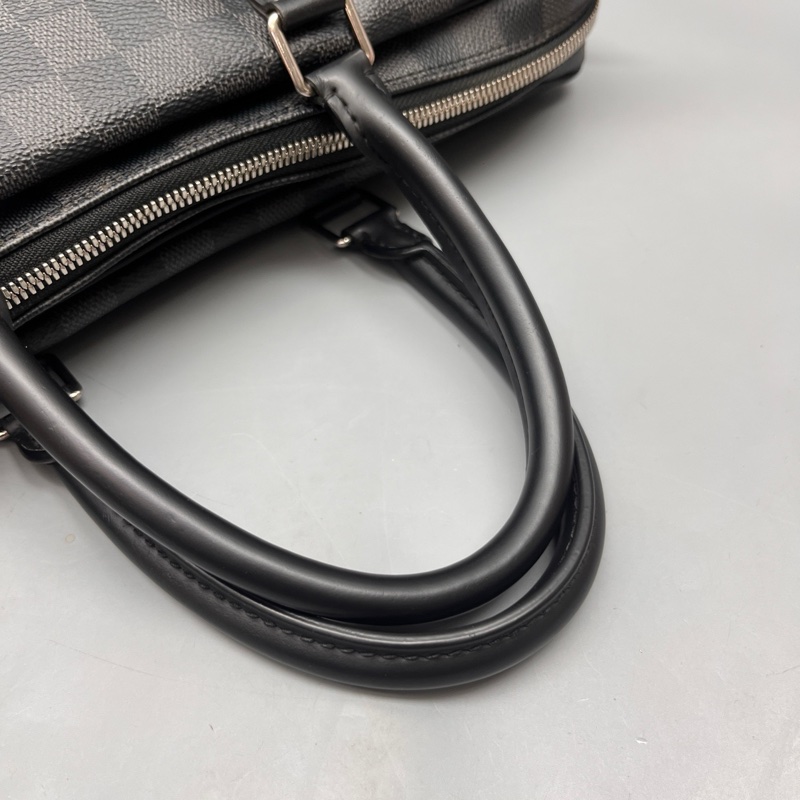 LV 97新 黑棋盘格手提公文包-17