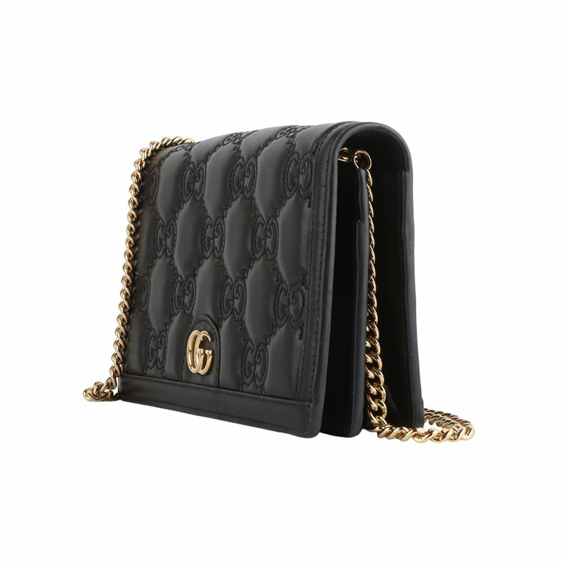 【包稅】GUCCI 723787 GG 馬特拉塞凸紋鏈條皮夾斜背包-1