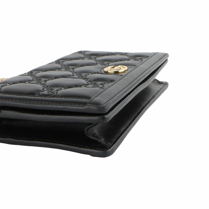 【包稅】GUCCI 723787 GG 馬特拉塞凸紋鏈條皮夾斜背包-4