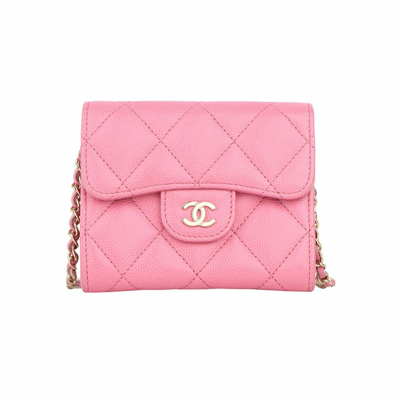 【包稅】CHANEL AP0238 經典魚子醬迷你WOC鏈條卡包斜背包 /-0