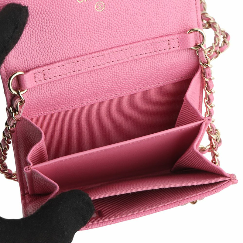 【包稅】CHANEL AP0238 經典魚子醬迷你WOC鏈條卡包斜背包 /-6