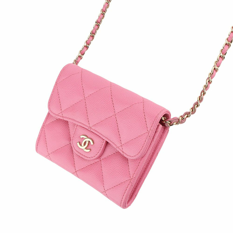 【包稅】CHANEL AP0238 經典魚子醬迷你WOC鏈條卡包斜背包 /-7