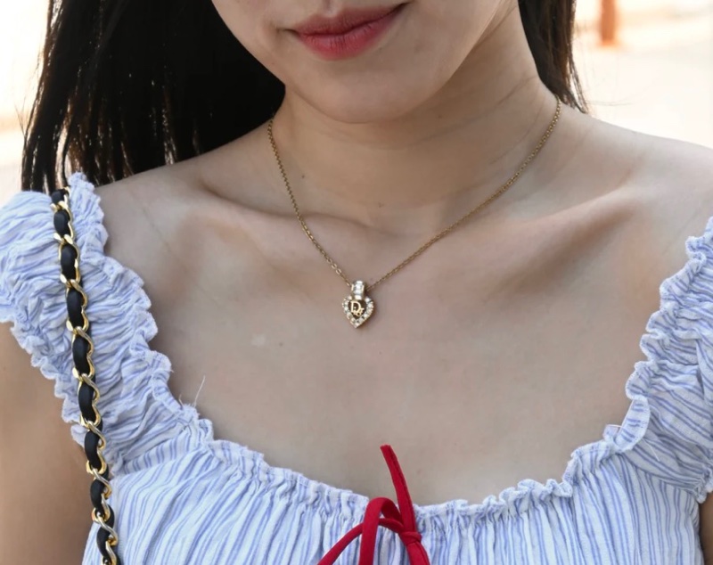Christian Dior 迪奧標誌心形項鍊-0