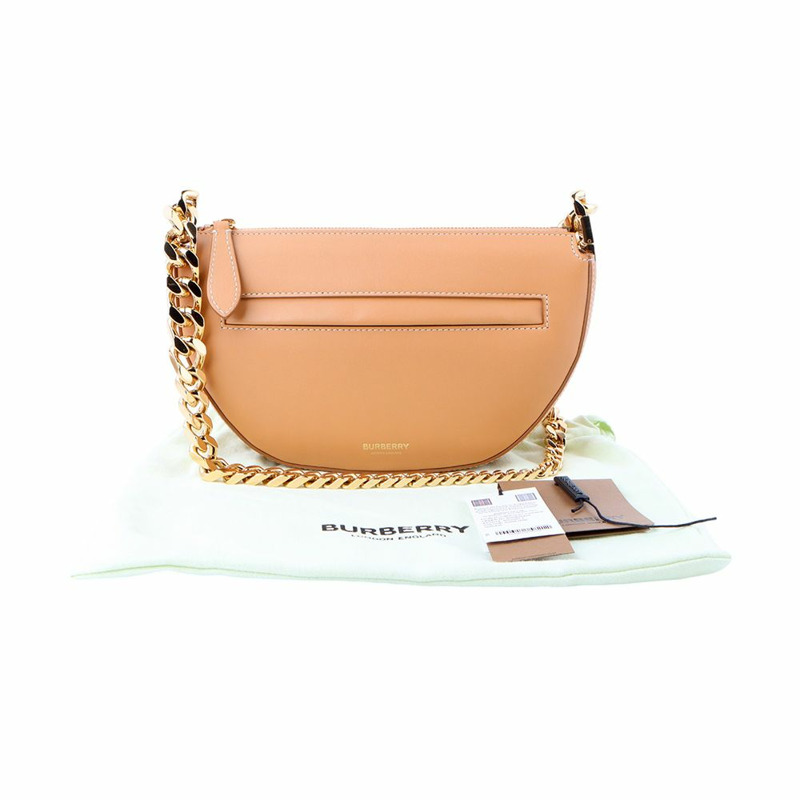 【包稅】BURBERRY Olympea 皮革金色鏈條迷你肩背包 33370K-7