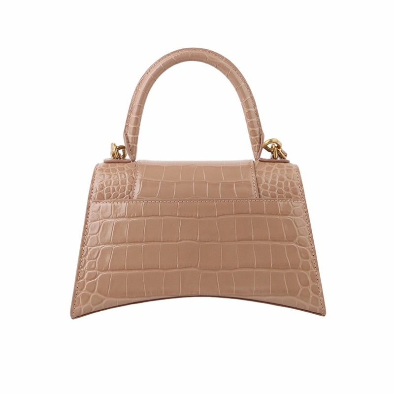 【包稅】BALENCIAGA 鱷魚紋壓花沙漏形小號斜背包 593546-2