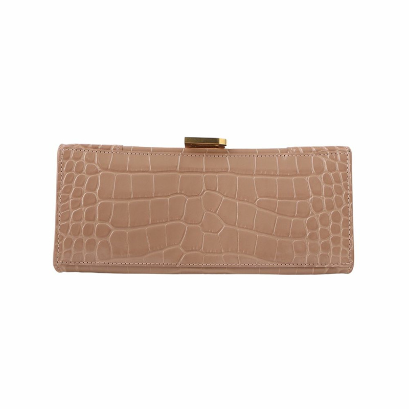 【包稅】BALENCIAGA 鱷魚紋壓花沙漏形小號斜背包 593546-5