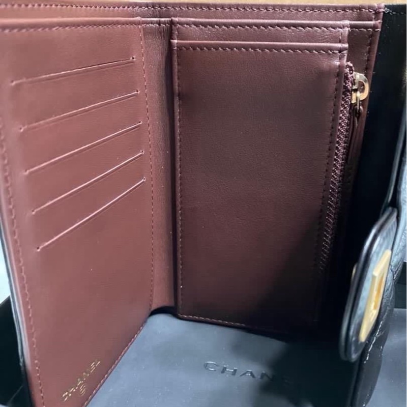 香奈兒三折2.55中夾-手揉牛皮-2