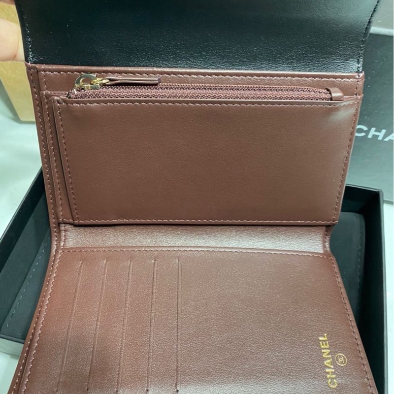 香奈兒三折2.55中夾-手揉牛皮-3