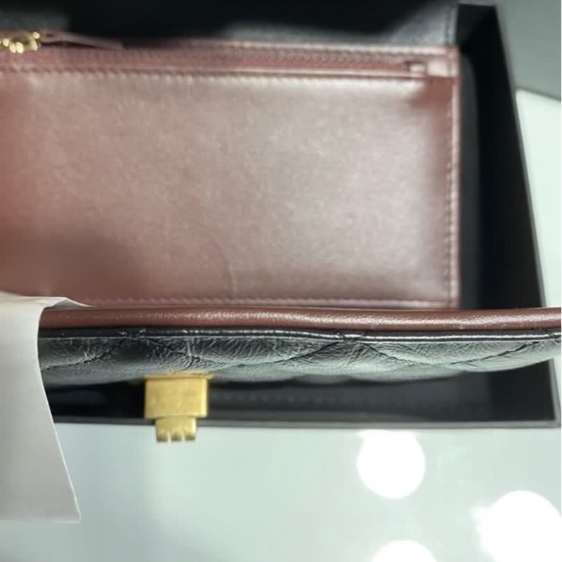 香奈兒三折2.55中夾-手揉牛皮-4