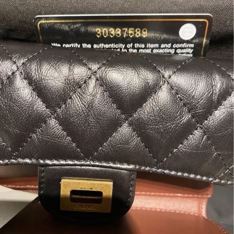 香奈兒三折2.55中夾-手揉牛皮-8