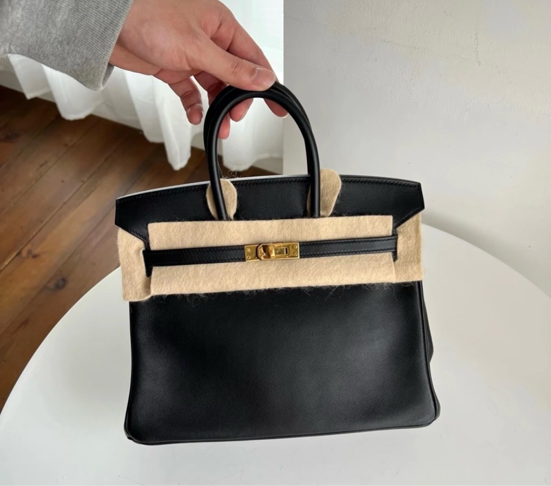 hermes birkin25 s皮 x刻 黑金 有塵袋鎖子 無盒子,日本購入,整體成色很好 邊角輕微小磨-0
