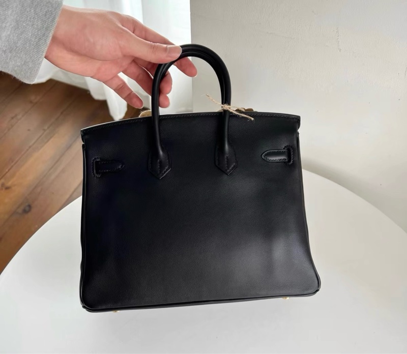hermes birkin25 s皮 x刻 黑金 有塵袋鎖子 無盒子,日本購入,整體成色很好 邊角輕微小磨-1
