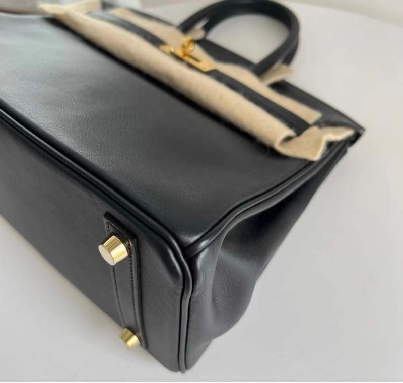 hermes birkin25 s皮 x刻 黑金 有塵袋鎖子 無盒子,日本購入,整體成色很好 邊角輕微小磨-5