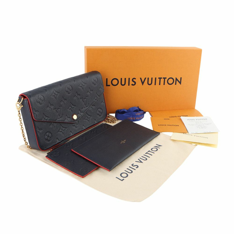 【包稅】LOUIS VUITTON M64099 Empreinte Pochette Felicie 斜背包 33385K--7